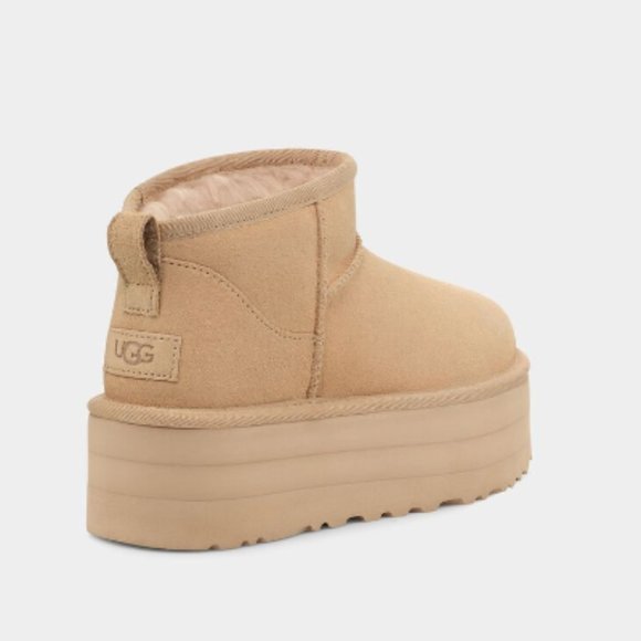 UGG Classic Ultra Mini Platform Driftwood Boots - Picture 4 of 7